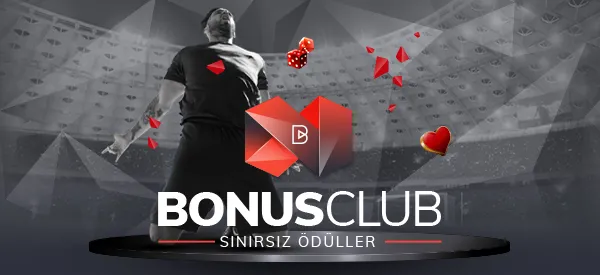 Futbolcu silüeti yanında Bahigo logosu ve kırmızı geometrik şekiller