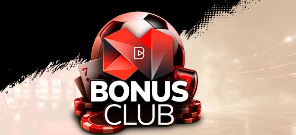 Futbolcu silüeti yanında Bahigo logosu ve kırmızı geometrik şekiller