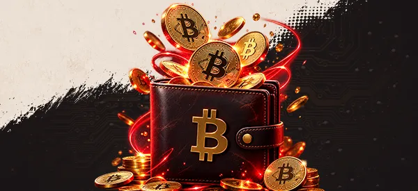 Bitcoin ve farklı kripto para simgeleri